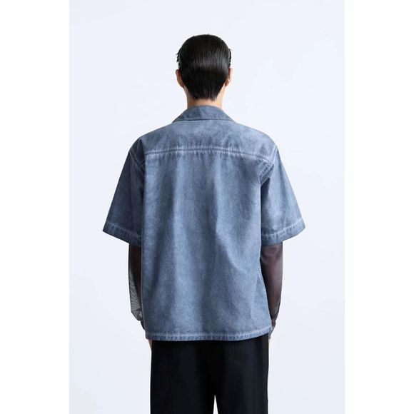ZARA FADED SHIRT WITH SEAMS - Picture 4 of 6